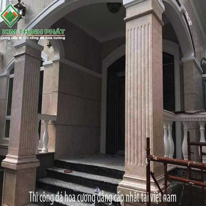 cột đá hoa cương 2119 có đường vân độc granite marble tự nhiên